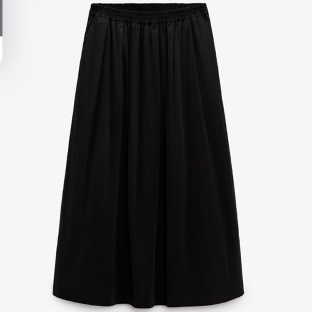 NWT ZARA BLACK VOLUMINOUS SKIRT - Picture 8 of 14